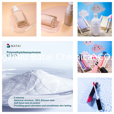 5±2 μm Sferisch Polysiloxaan Polymer / Polymethylsilsesquioxane TDS BT-9273 Huidverzorgingsproduct / Organisch poeder