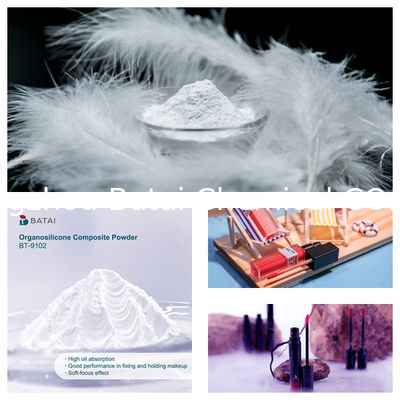 Vinyldimethicon/Methicon Silsesquioxane Crosspolymer BT-9102 Organosilicon samengesteld poeder Vaste witte poeder 8,0 ~ 12,0 μm Voor cosmetica