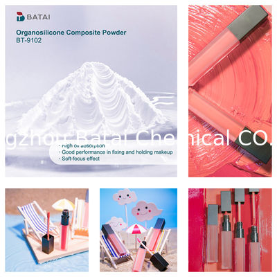 Vinyldimethicon/Methicon Silsesquioxane Crosspolymer BT-9102 Organosilicon samengesteld poeder Vaste witte poeder 8,0 ~ 12,0 μm Voor cosmetica