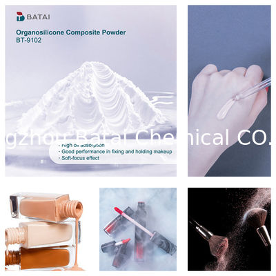 Vinyldimethicon/Methicon Silsesquioxane Crosspolymer BT-9102 Organosilicon samengesteld poeder Vaste witte poeder 8,0 ~ 12,0 μm Voor cosmetica