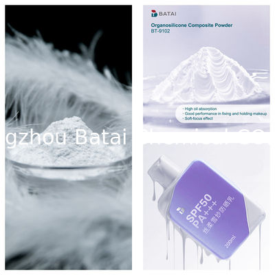 Vinyldimethicon/Methicon Silsesquioxane Crosspolymer BT-9102 Organosilicon samengesteld poeder Vaste witte poeder 8,0 ~ 12,0 μm Voor cosmetica