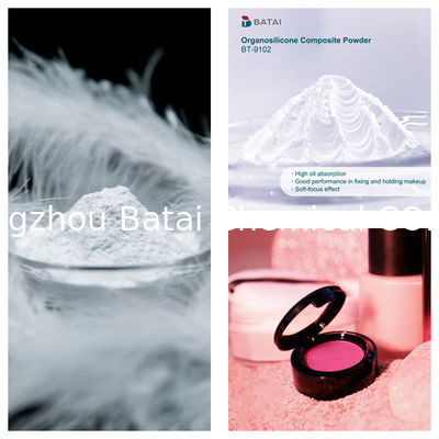 Vinyldimethicon/Methicon Silsesquioxane Crosspolymer BT-9102 Organosilicon samengesteld poeder Vaste witte poeder 8,0 ~ 12,0 μm Voor cosmetica