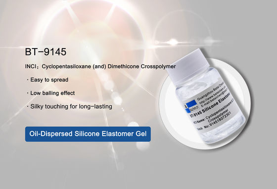 CAS 541-02-6 Dimethicone Silicone Olie voor hoge viscositeit Gemakkelijk verspreid en niet vettig met een langdurig zijdeachtig gevoel en een fijne lijnverberging BT-9145